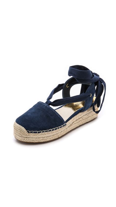 navy blue lace up michael kors espadrilles|navy blue michael kors: Women's Espadrilles .